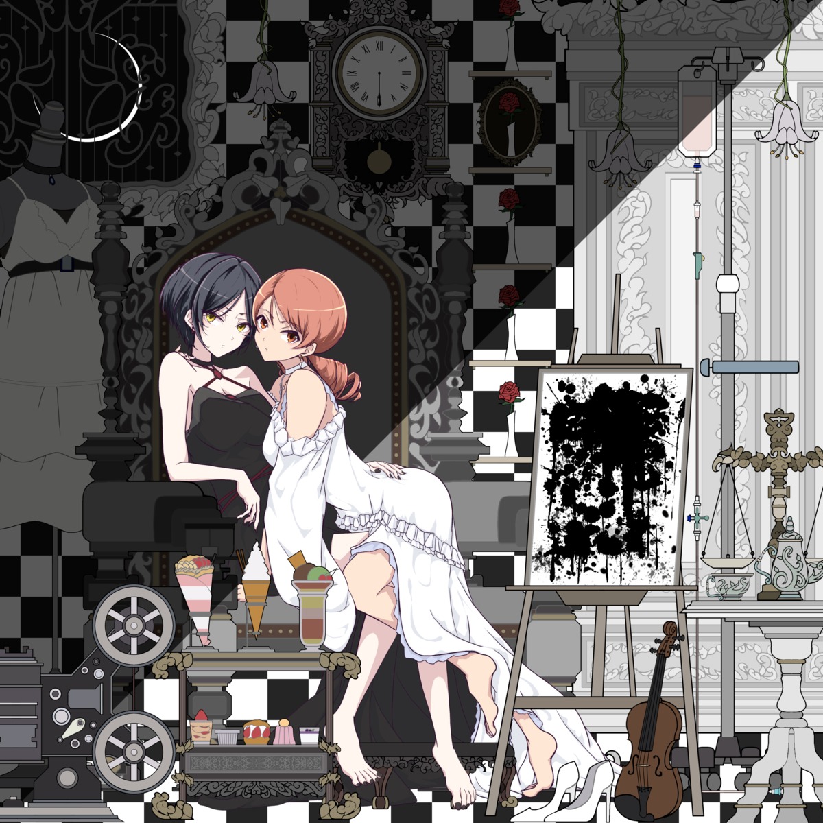 dress, hayami_kanade, houjou_karen, no_bra, tagme, the_idolm@ster, the_idolm@ster_cinderella_girls, yuri