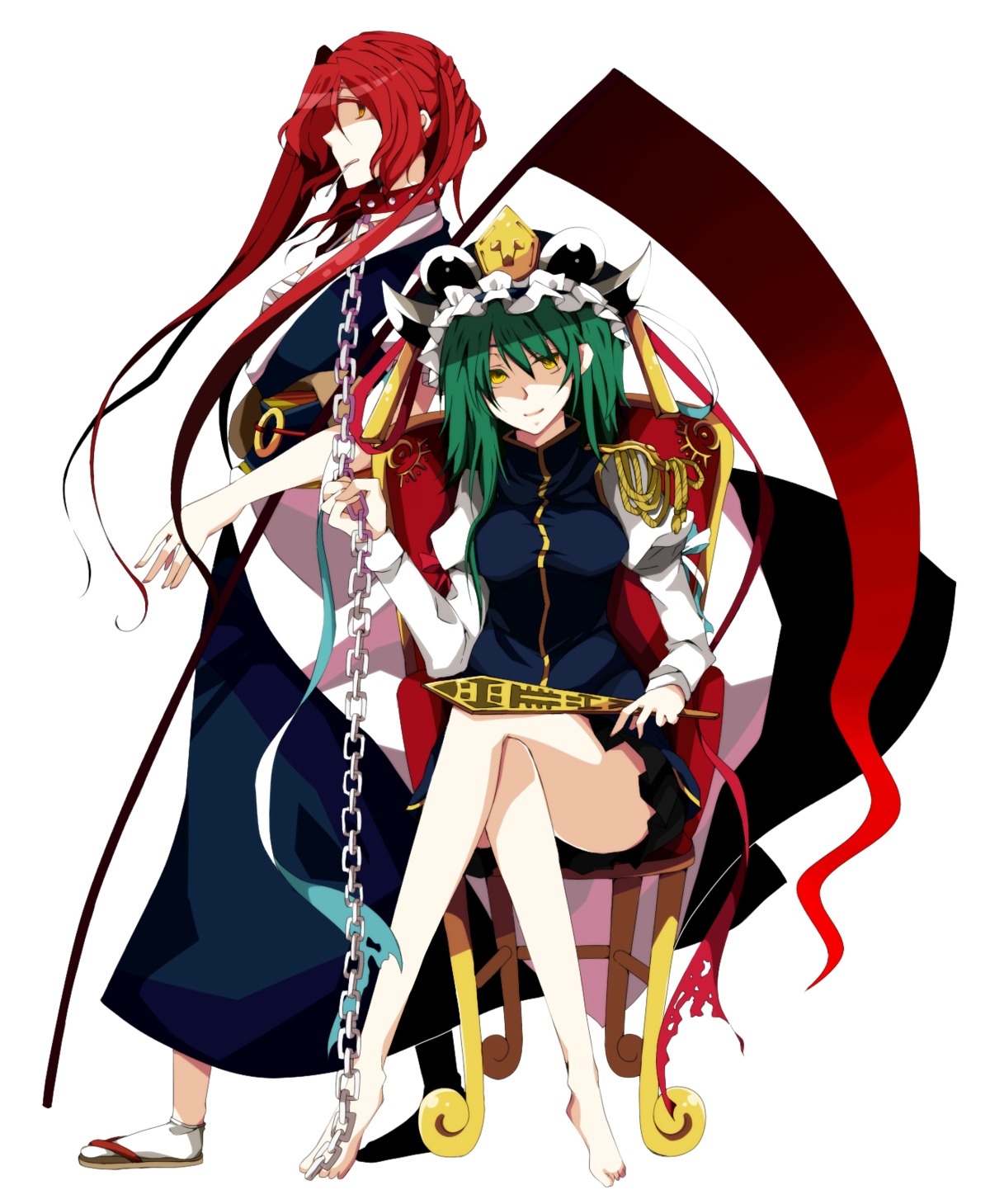 fujisaki_miyabi, onozuka_komachi, shikieiki_yamaxanadu, touhou