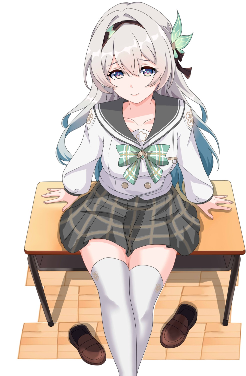 firefly, honkai:_star_rail, maxwelzy, seifuku, thighhighs