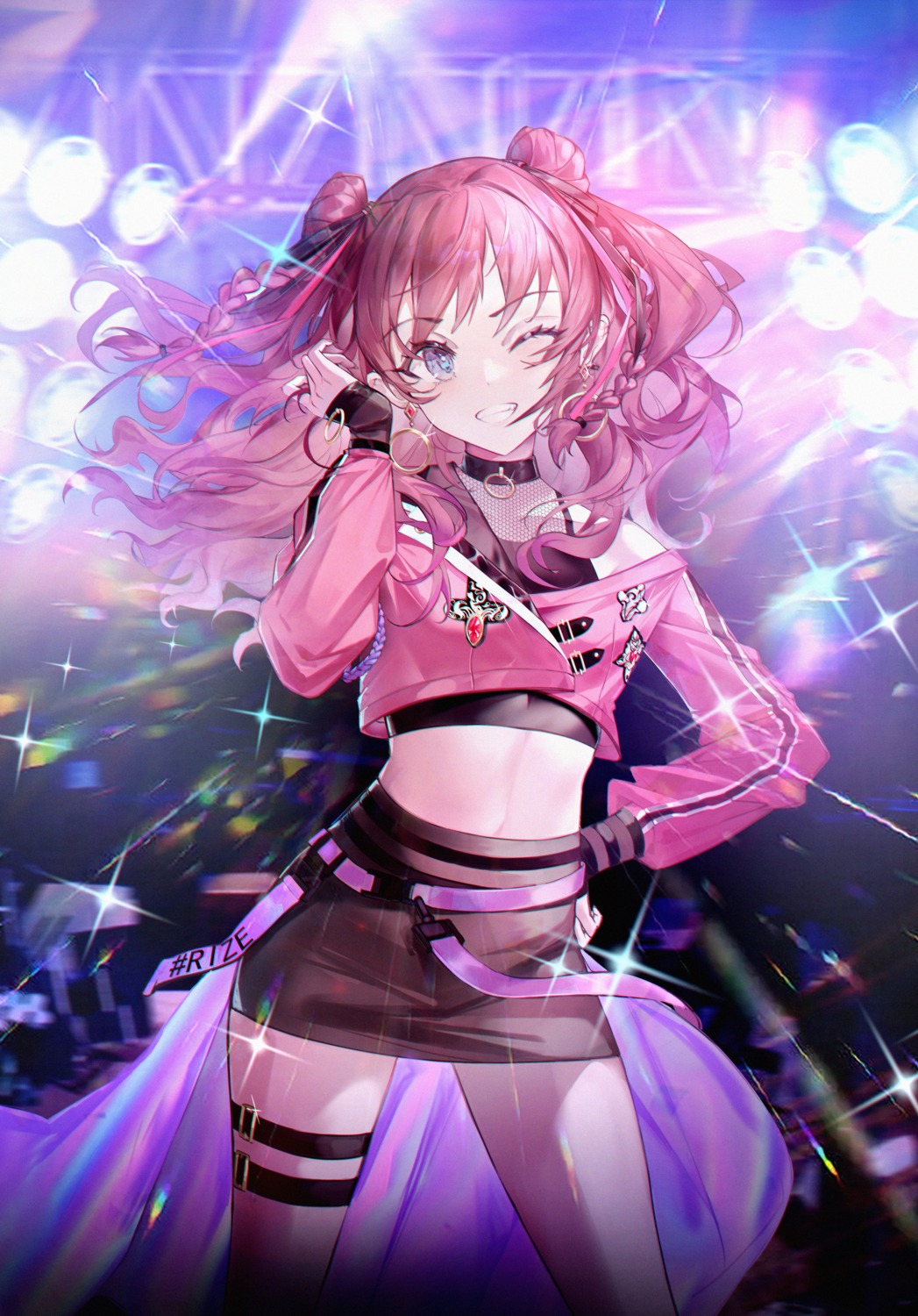 dieam, gakuen_idolm@ster, garter, hanami_saki, the_idolm@ster, uniform