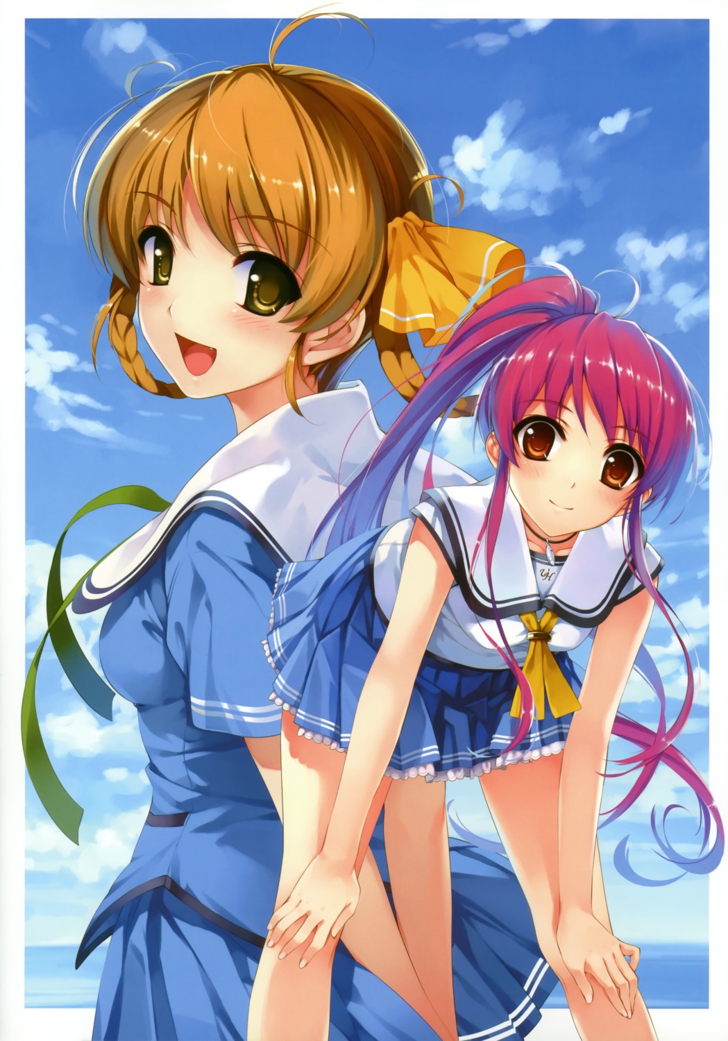 abhar, chidori_minamo, misaki_kurehito, miyamae_tomoka, seifuku, suiheisen_made_nan_mile?