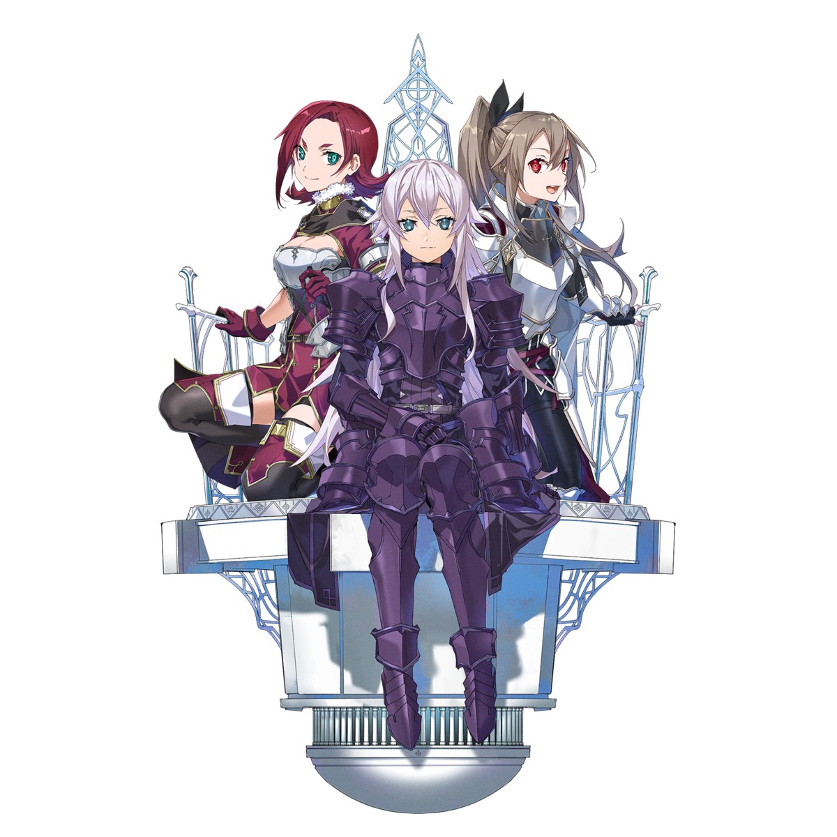 armor, bunbun, no_bra, sword_art_online, thighhighs