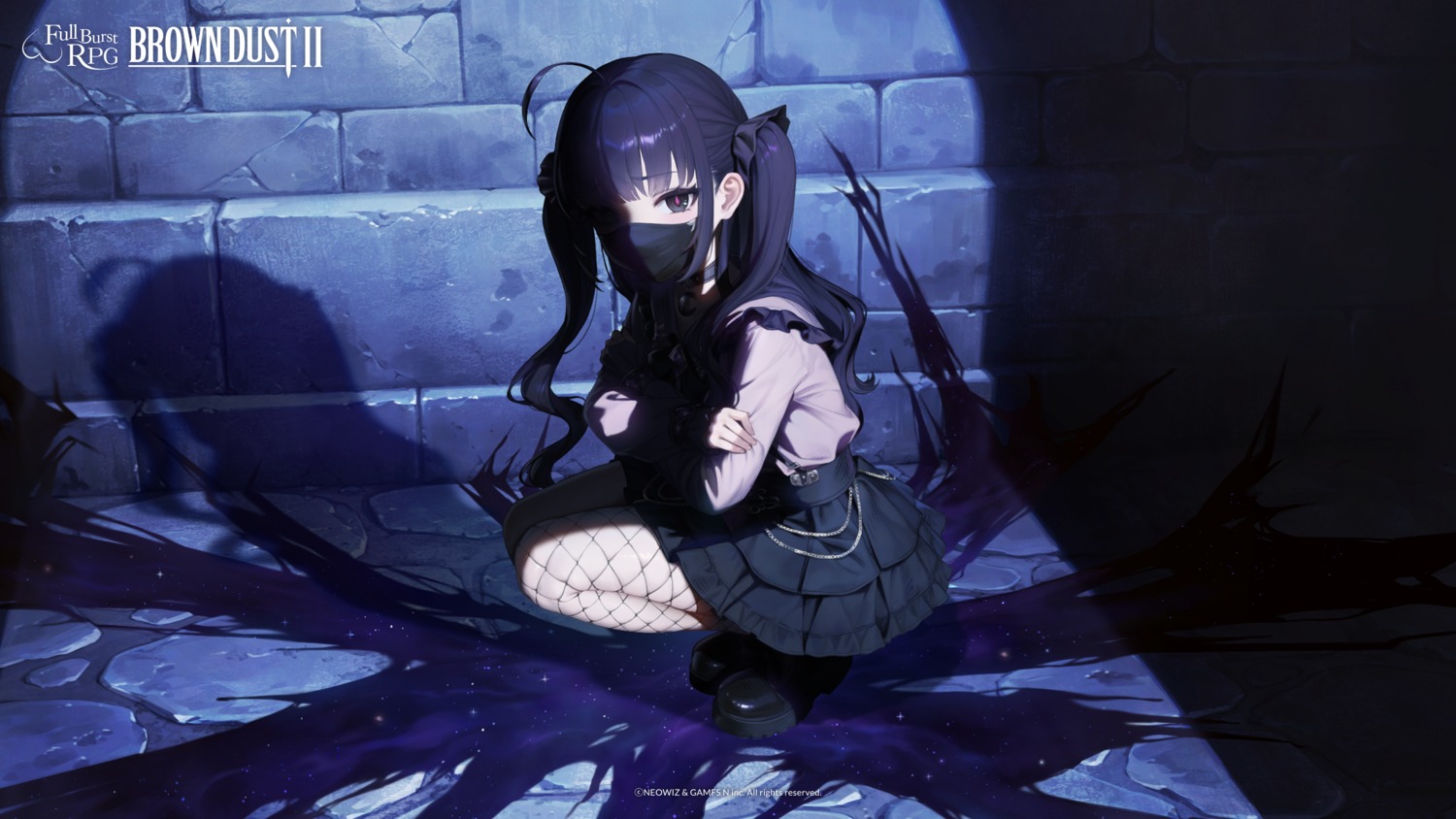 brown_dust_ii, fishnets, gothic_lolita, lolita_fashion, origami, sonya_(brown_dust_ii), wallpaper