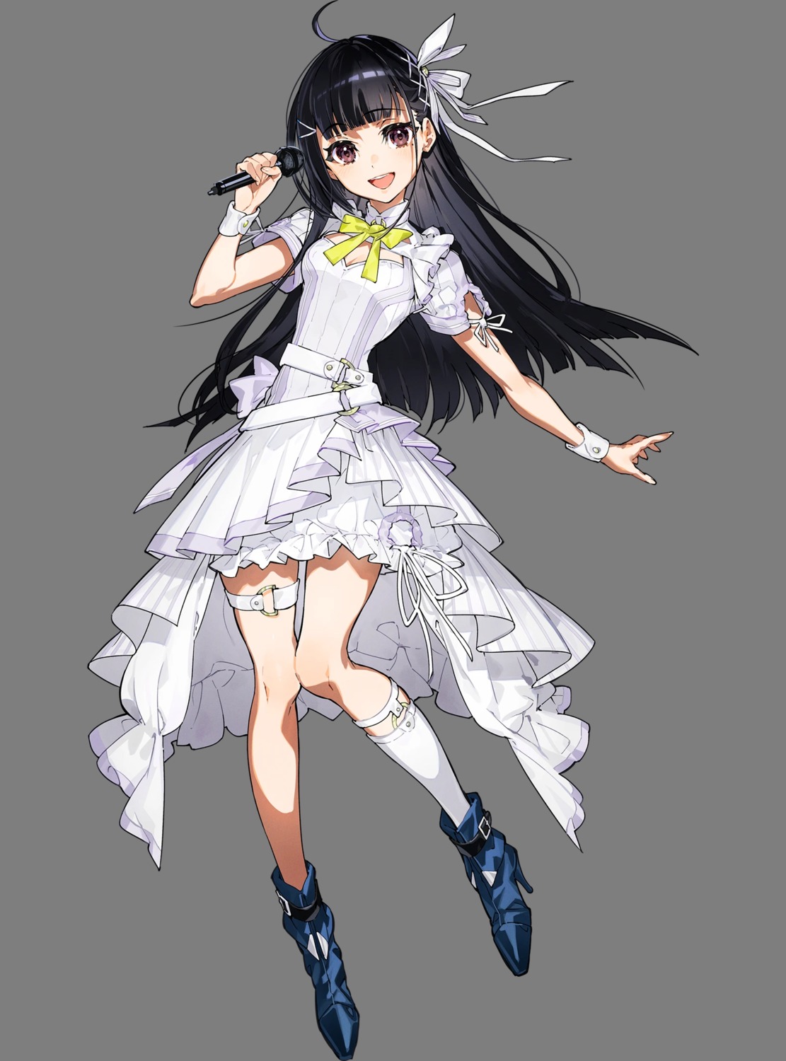 garter, heels, mika_pikazo, transparent_webp, uniform, utahime_dream, yumesaki_ibuki