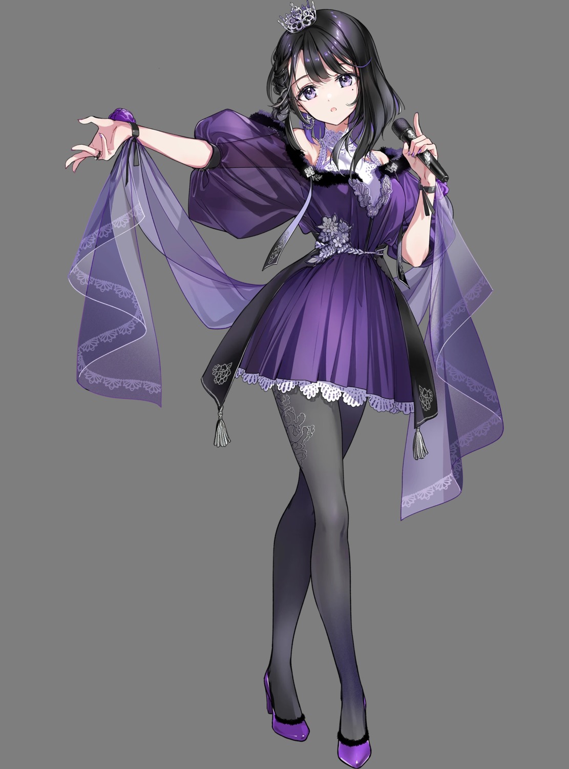 heels, hiren, pantyhose, see_through, tiv, transparent_webp, uniform, utahime_dream