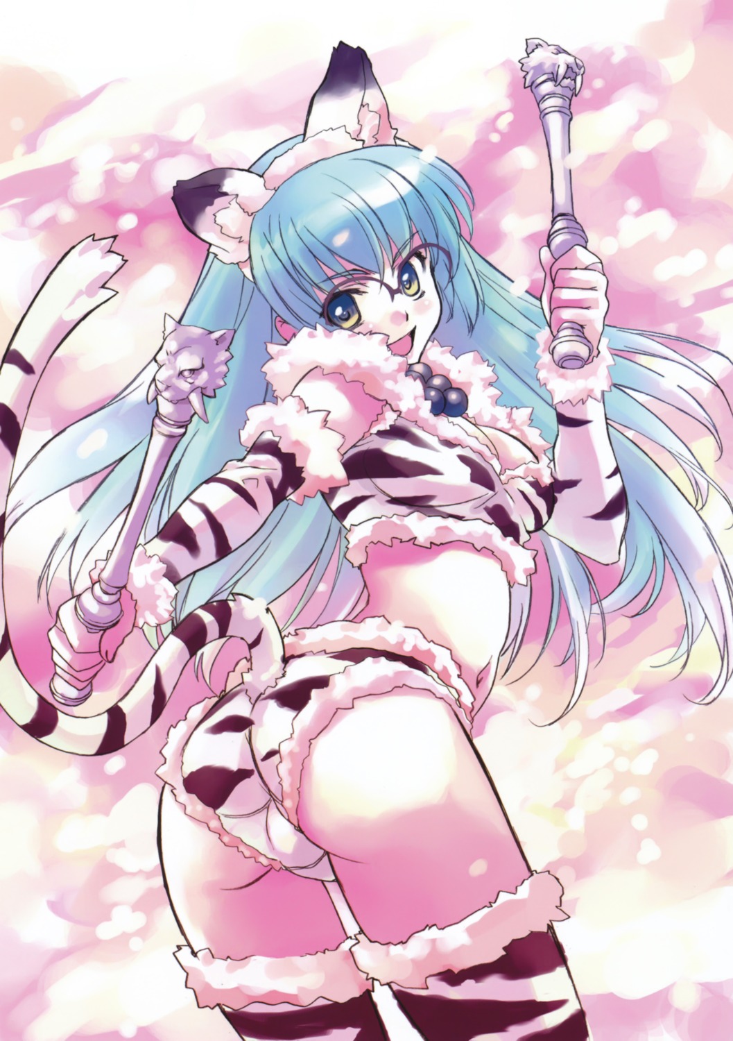 animal_ears, ass, matsumoto_noriyuki, megane, nekomimi, thighhighs, toranoana