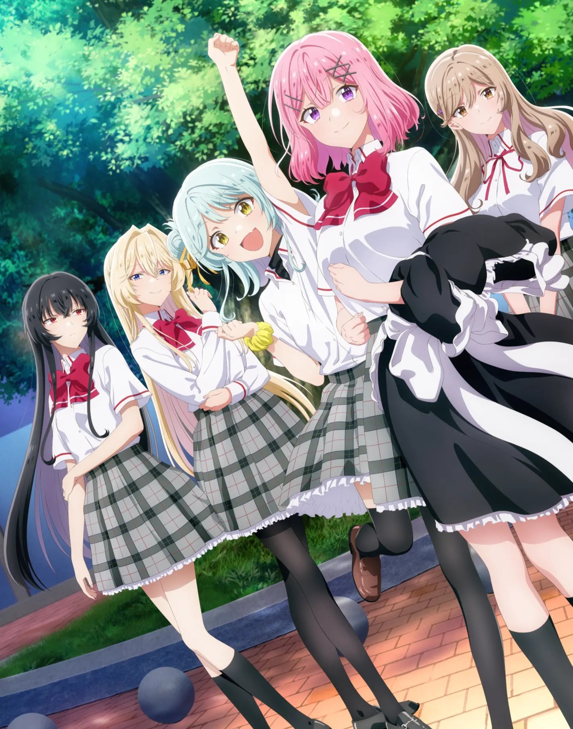 amaori_renako, ishii_hisao, koto_satsuki, koyanagi_kaho, ouduka_mai, pantyhose, seifuku, sena_ajisai