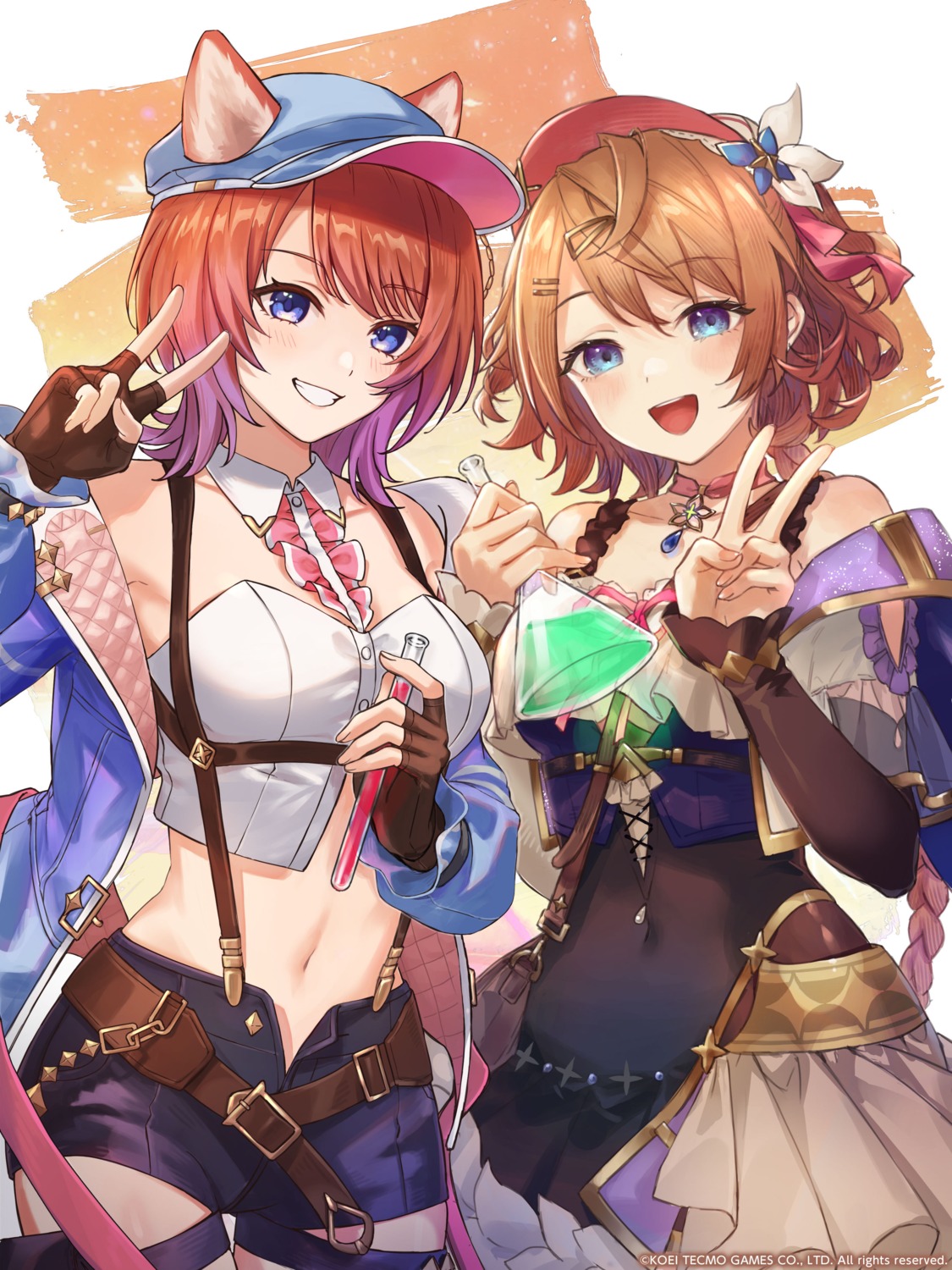 animal_ears, atelier, atelier_resleriana, garter, inumimi, koei_tecmo, no_bra, resna_sternenlicht
