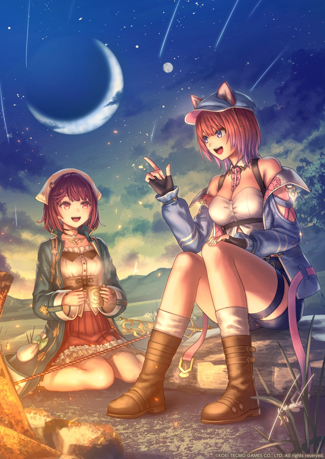 ambe_yoshiro, animal_ears, atelier, atelier_resleriana, atelier_sophie, corset, garter, inumimi
