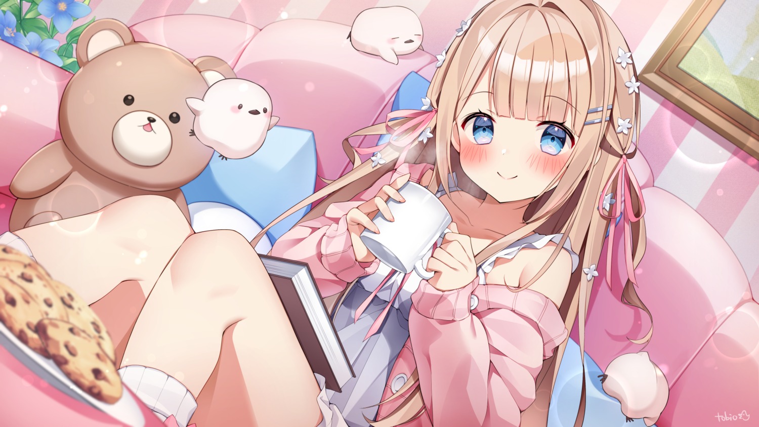 indie_virtual_youtuber, sweater, tagme, tobio_illust, wallpaper, yukinoshita_peo