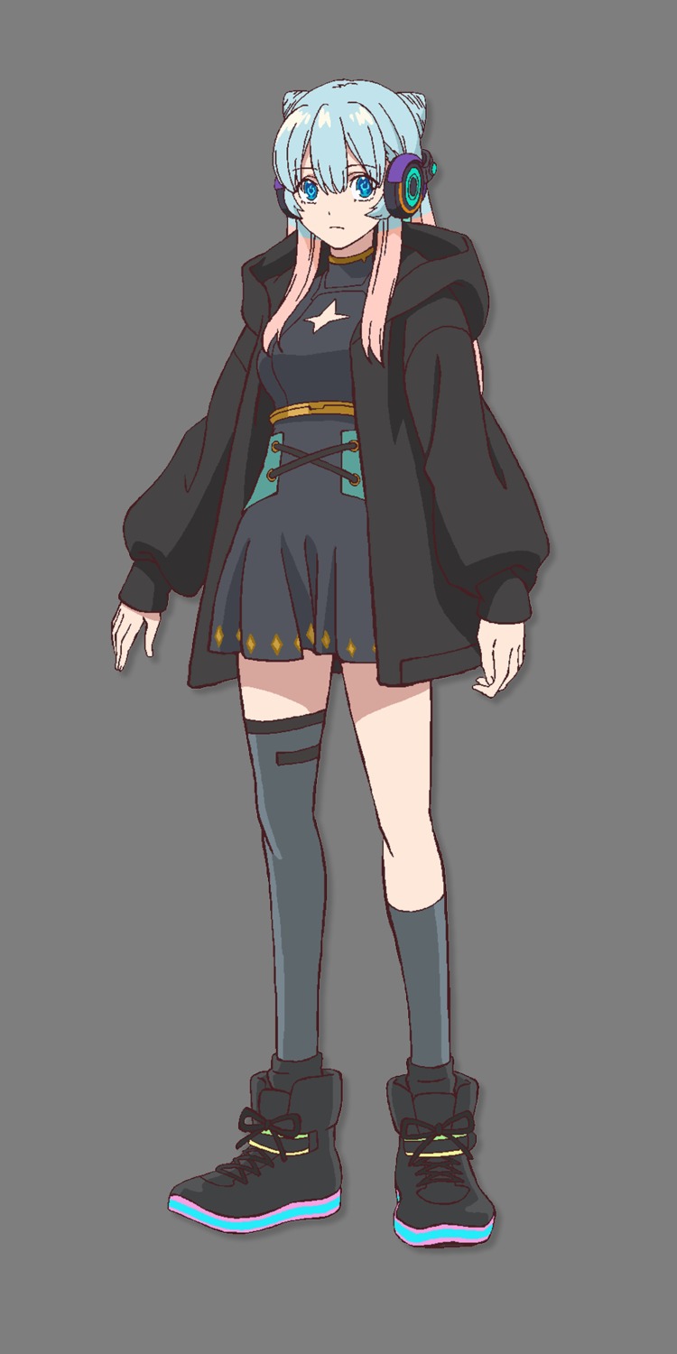 headphones, monster_strike, neo_(monster_strike), tagme, thighhighs, transparent_png