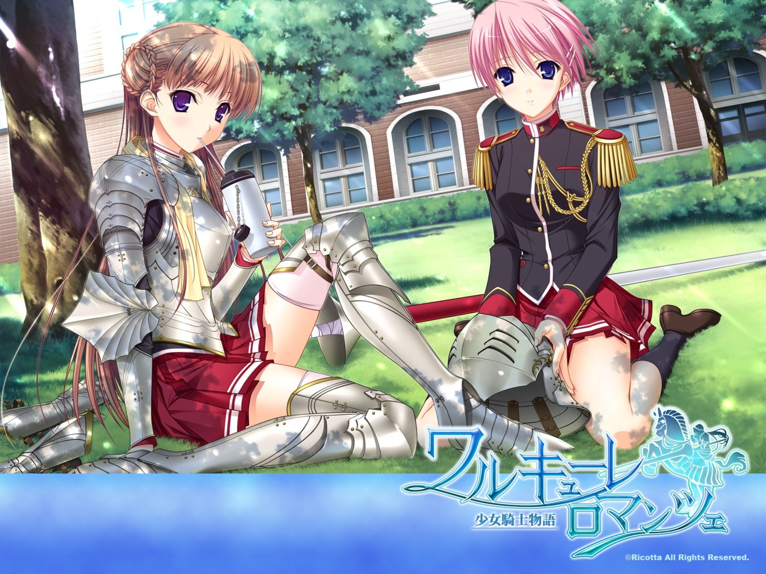 armor, kisaki_mio, komori_kei, noel_marres_ascot, ricotta, seifuku, uniform, walkure_romanze