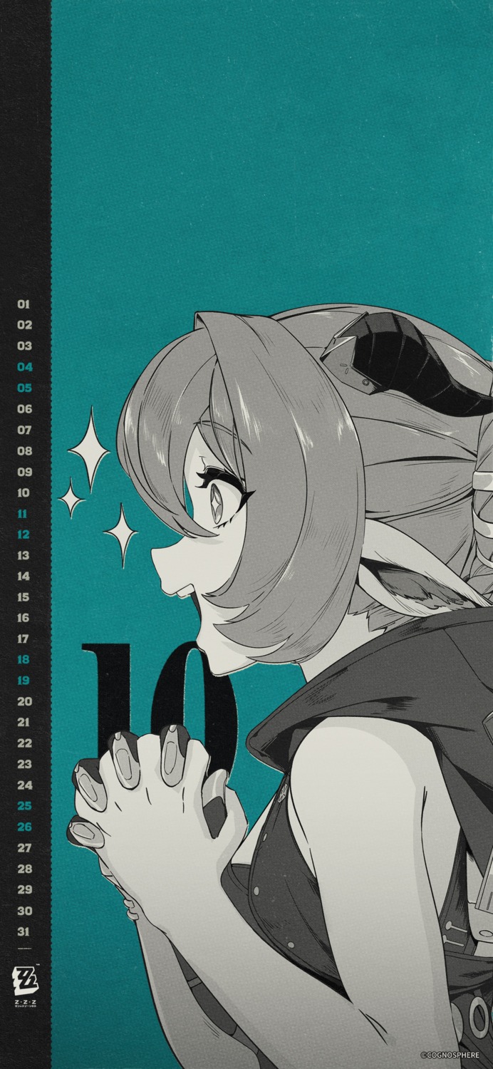 calendar, horns, lucia_elowen, pointy_ears, tagme, zenless_zone_zero