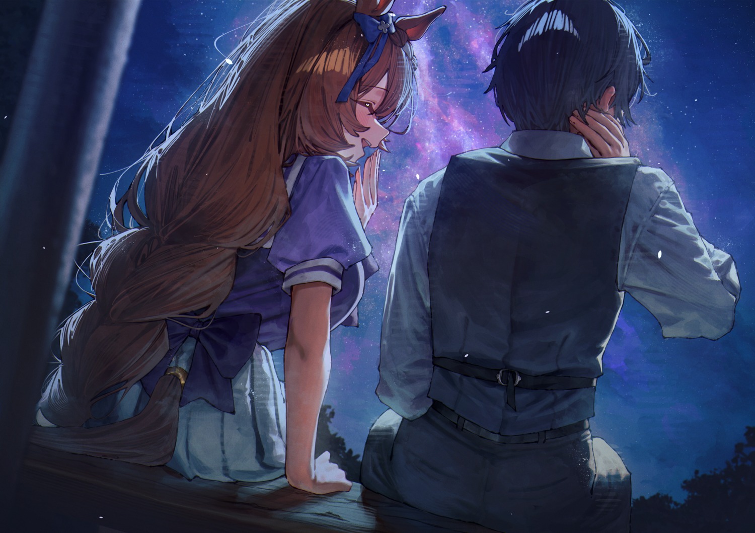 animal_ears, betabeet, seifuku, super_creek_(umamusume), tail, trainer_(umamusume), uma_musume_pretty_derby