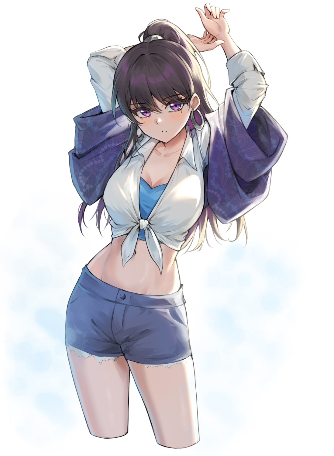 bang_dream!, bang_dream!_it's_mygo!!!!!, cleavage, shiina_taki, torn_clothes, unique_(pixiv12704744)