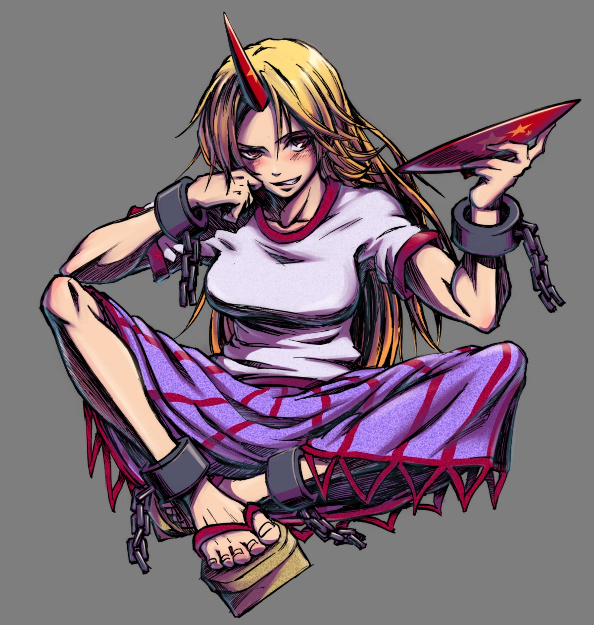 horns, hoshiguma_yuugi, housei, touhou, transparent_png