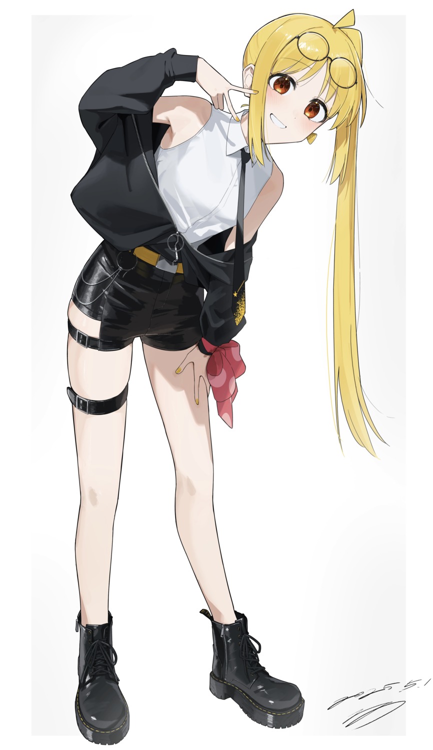 bocchi_the_rock!, garter, ijichi_nijika, megane, seisyuntarotto