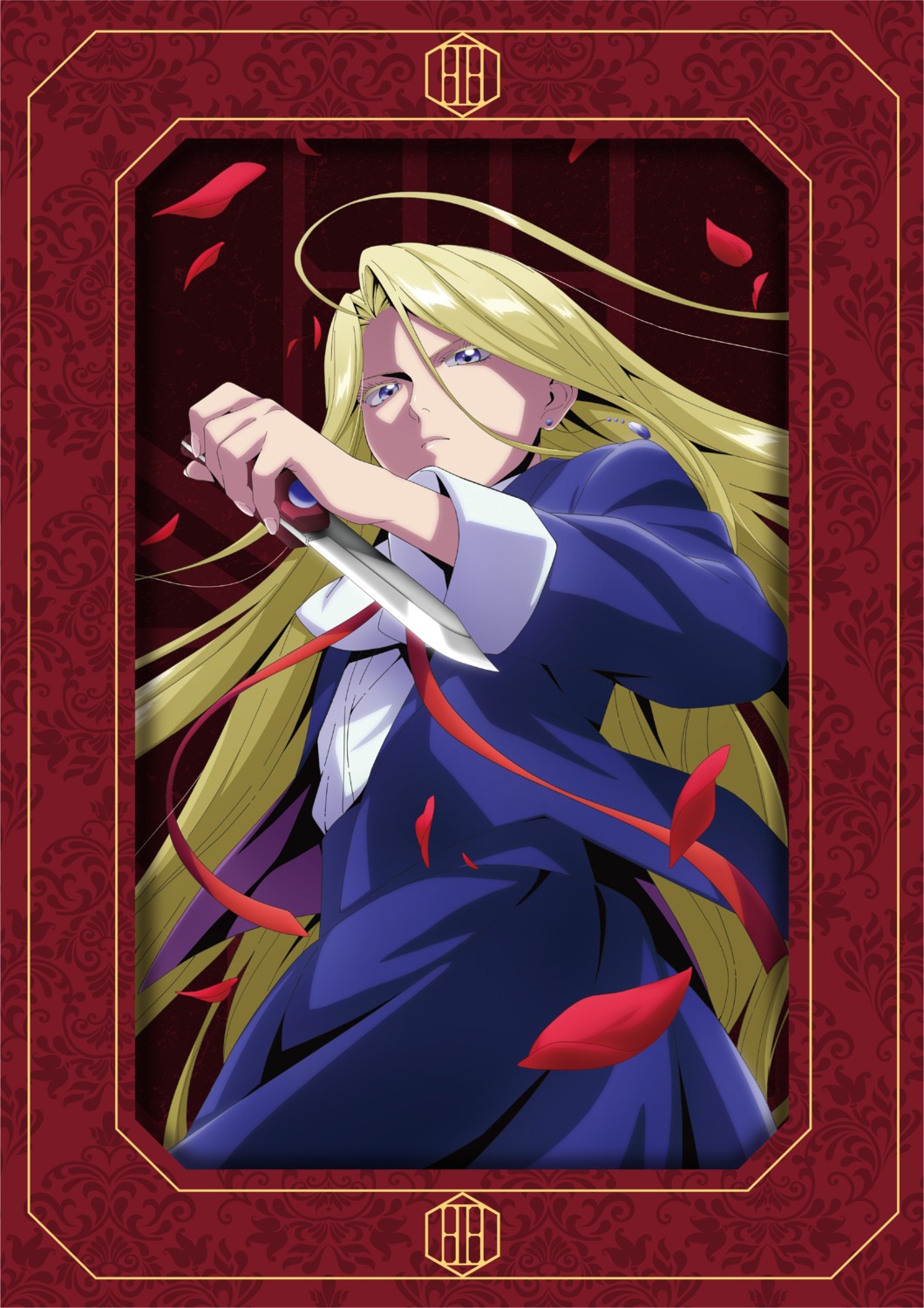 disc_cover, haizaki_sara, hotel_inhumans, tagme, uniform, weapon
