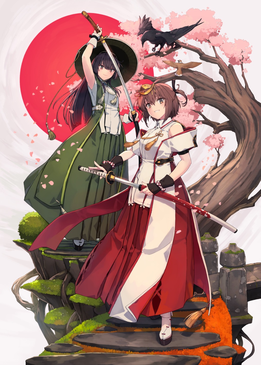 etou_kanami, japanese_clothes, juujou_hiyori, shizuma_yoshinori, sword, toji_no_miko