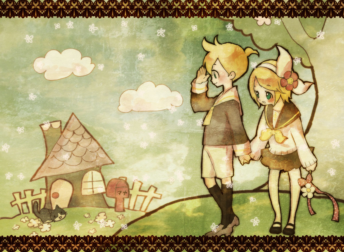 kagamine_len, kagamine_rin, vocaloid, yuhka