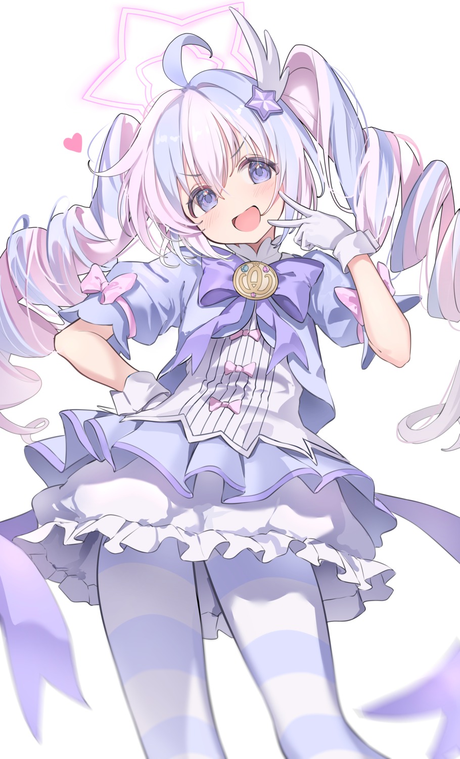 blue_archive, halo, pantyhose, umou_(umouawa), uniform, uzawa_reisa