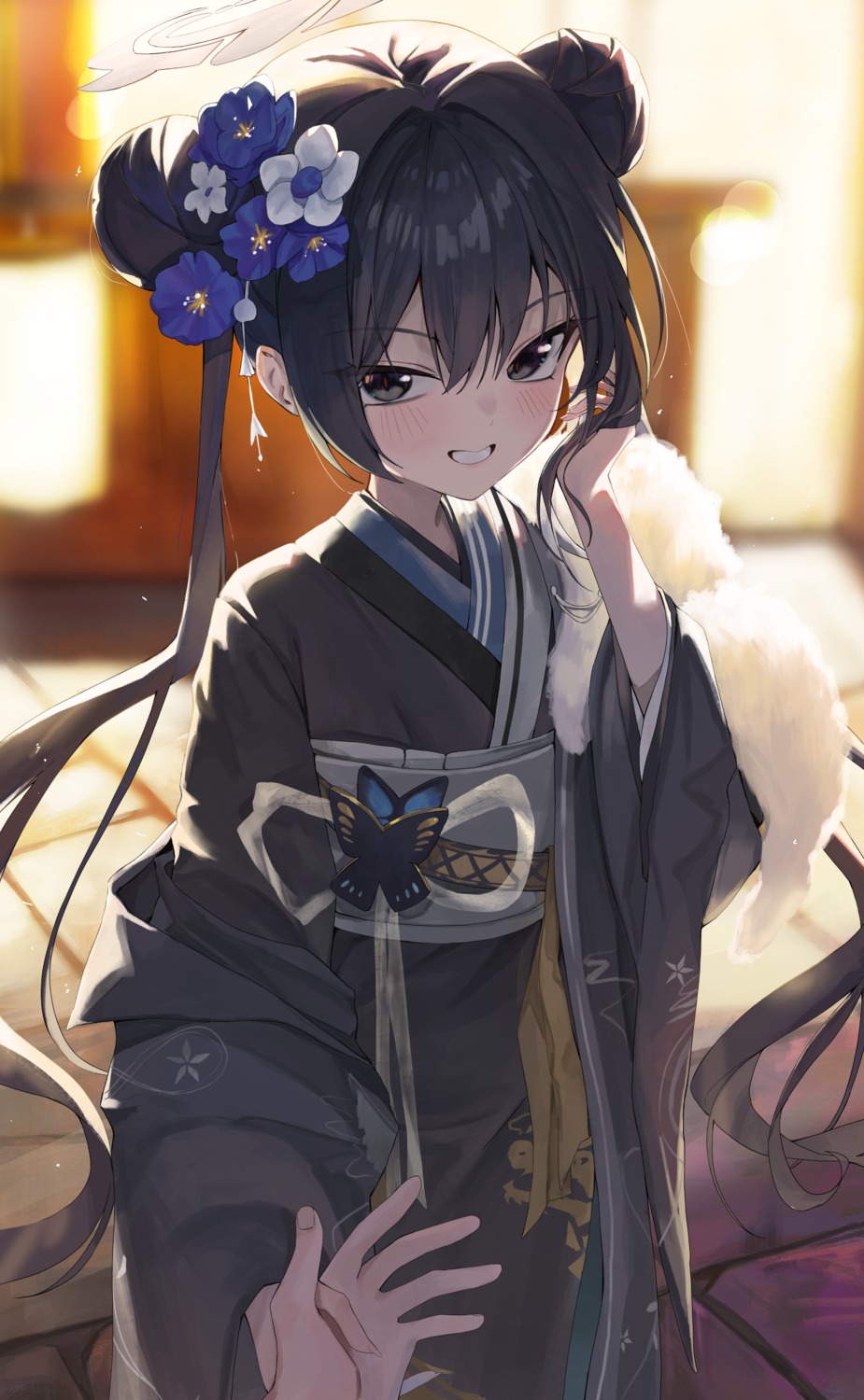 blue_archive, halo, kimono, rosu_1109, ryuuge_kisaki