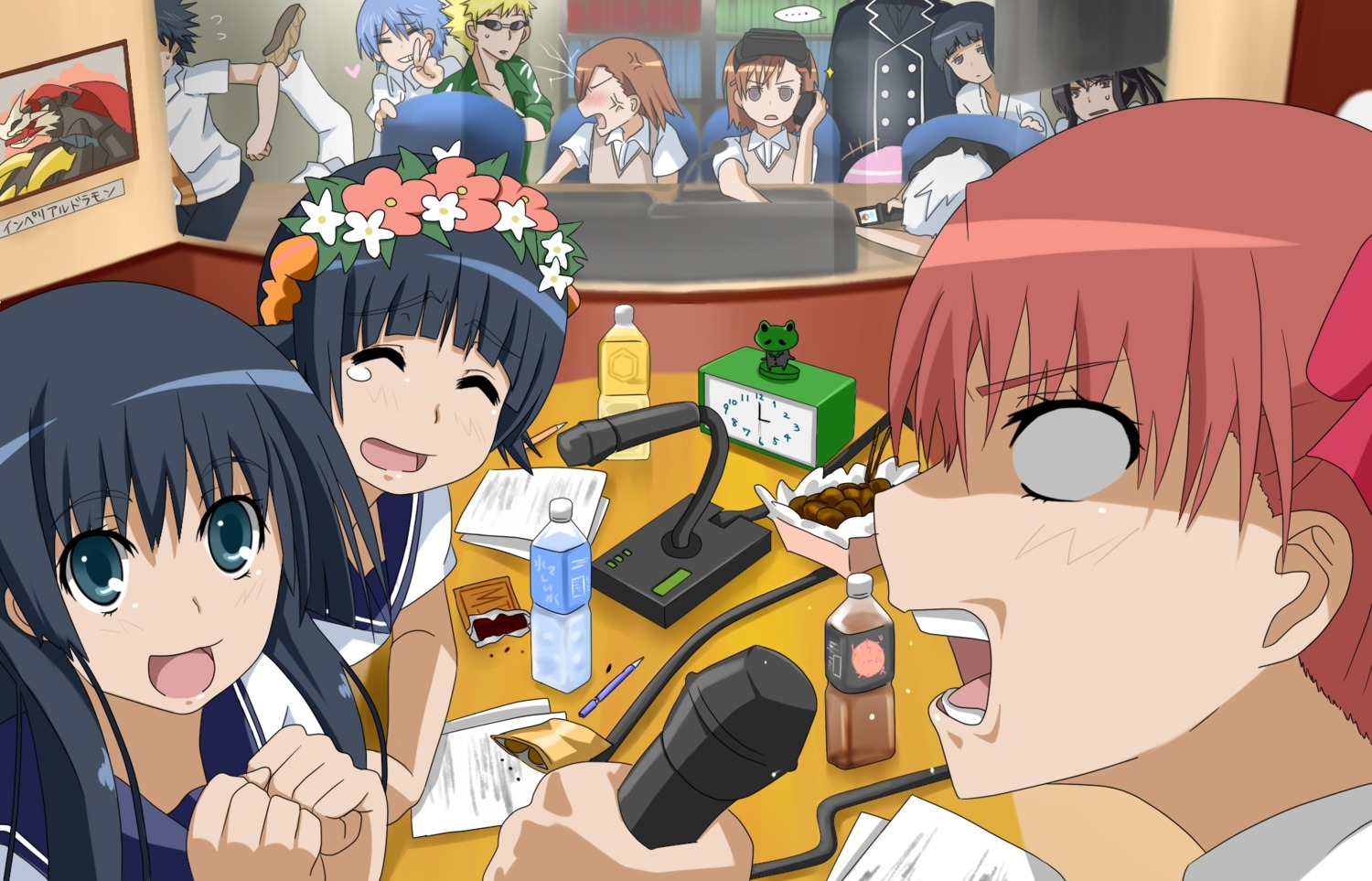 accelerator, himegami_aisa, kamijou_touma, kanzaki_kaori, misaka_imouto, misaka_mikoto, parsley_(kn-08), saten_ruiko
