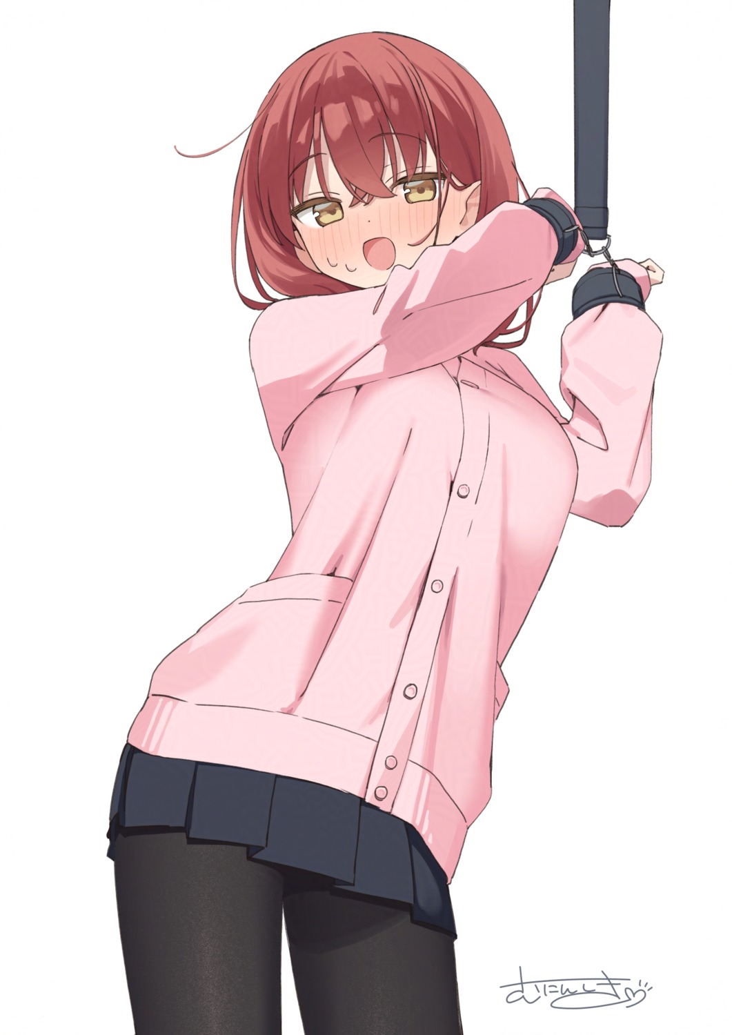 akari_(muninshiki), bondage, muninshiki, pantyhose, seifuku, sweater