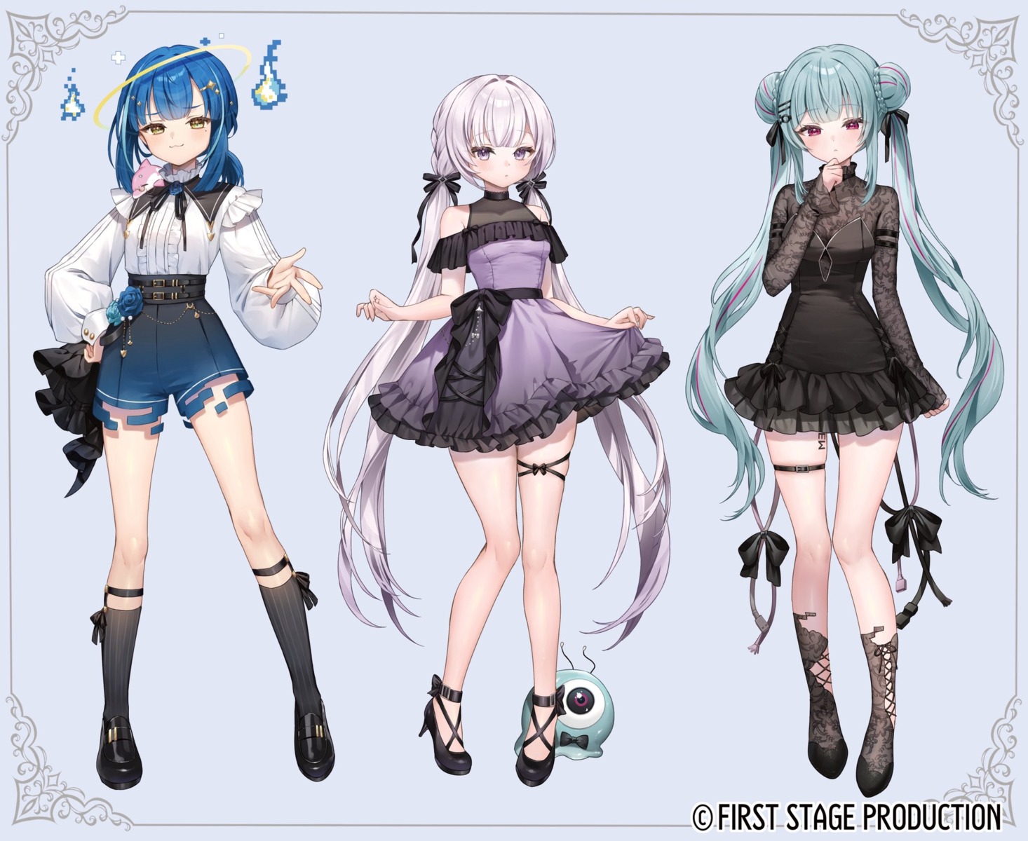 dress, endoluphy☆ミ, first_stage_production, garter, heels, mochituke_nullpo, no_bra, runlan_0329, ruunell_genius, see_through, skirt_lift, tattoo