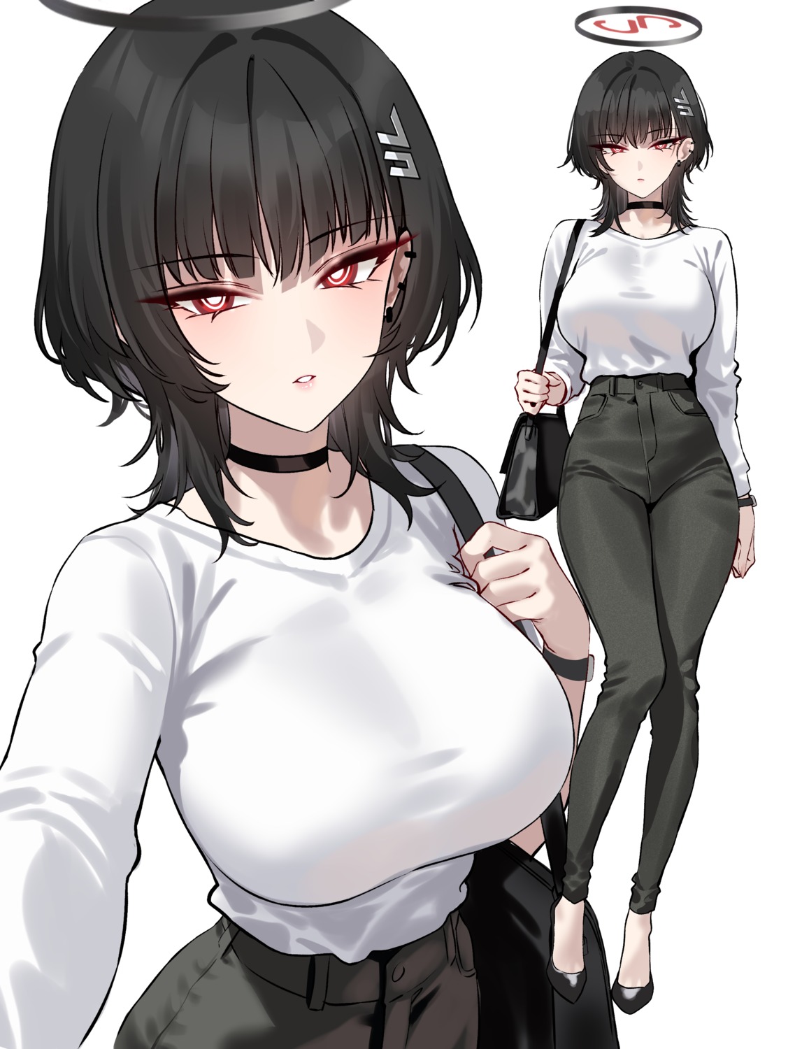 blue_archive, halo, selfie, shigure, tsukatsuki_rio