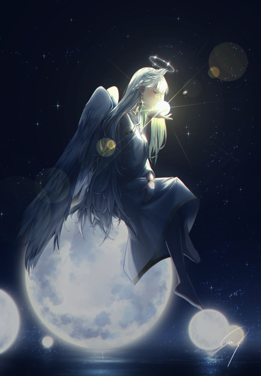 angel, dress, nengoro, wings