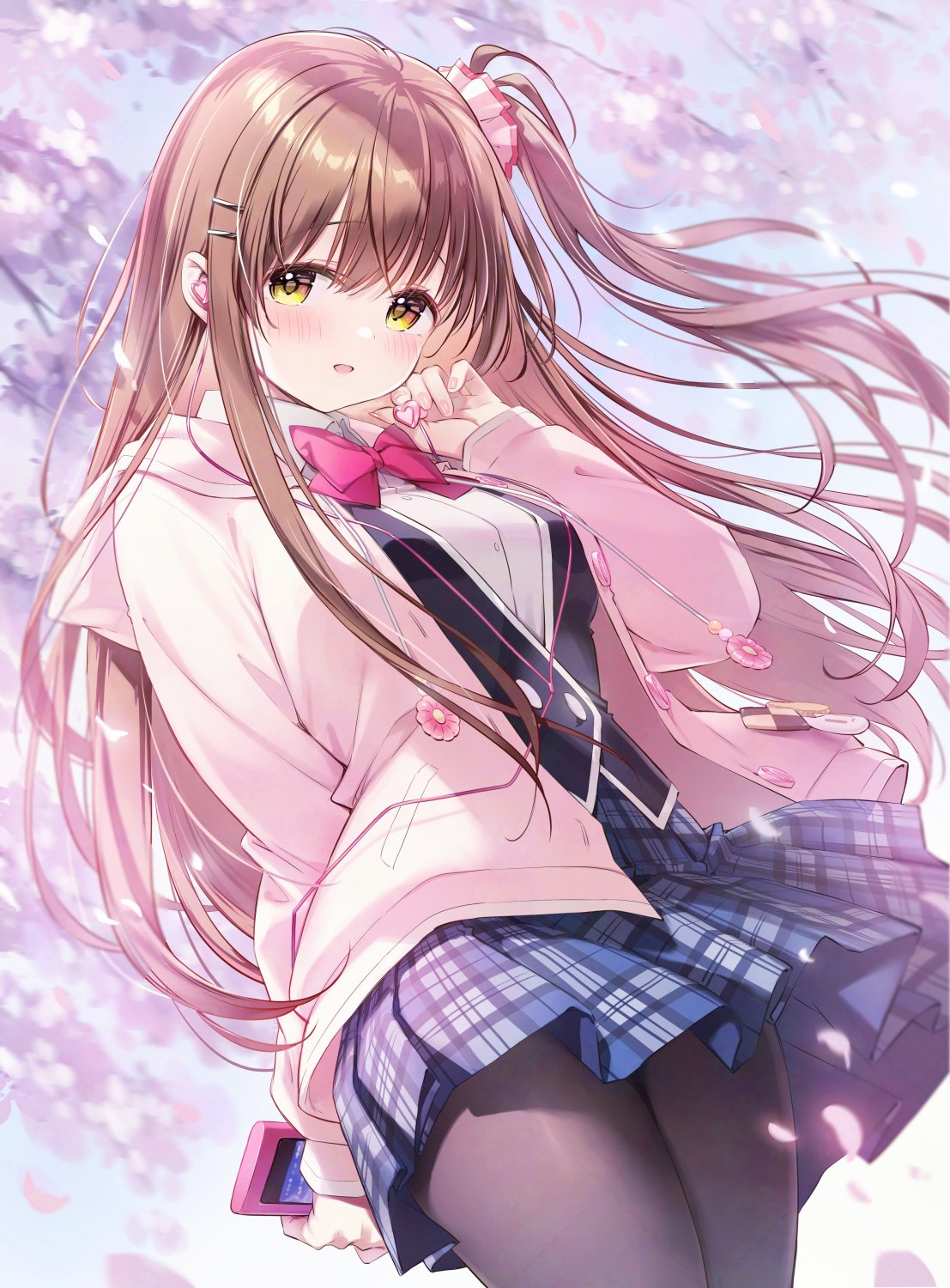 himeno_sena, kimishima_ao, koi_x_shin_ai_kanojo, pantyhose, seifuku, skirt_lift, us:track