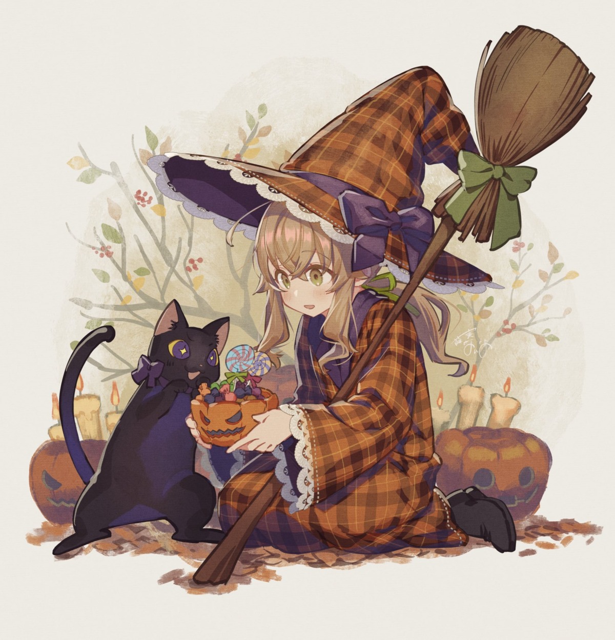 dress, fujimi_nanna, halloween, monica_everett, neko, nero_(silent_witch), silent_witch, witch