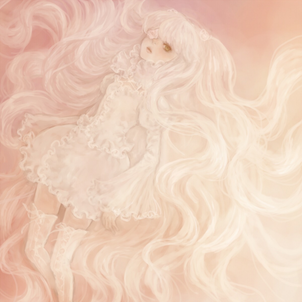 dress, kirakishou, rozen_maiden, thighhighs, yukishiro