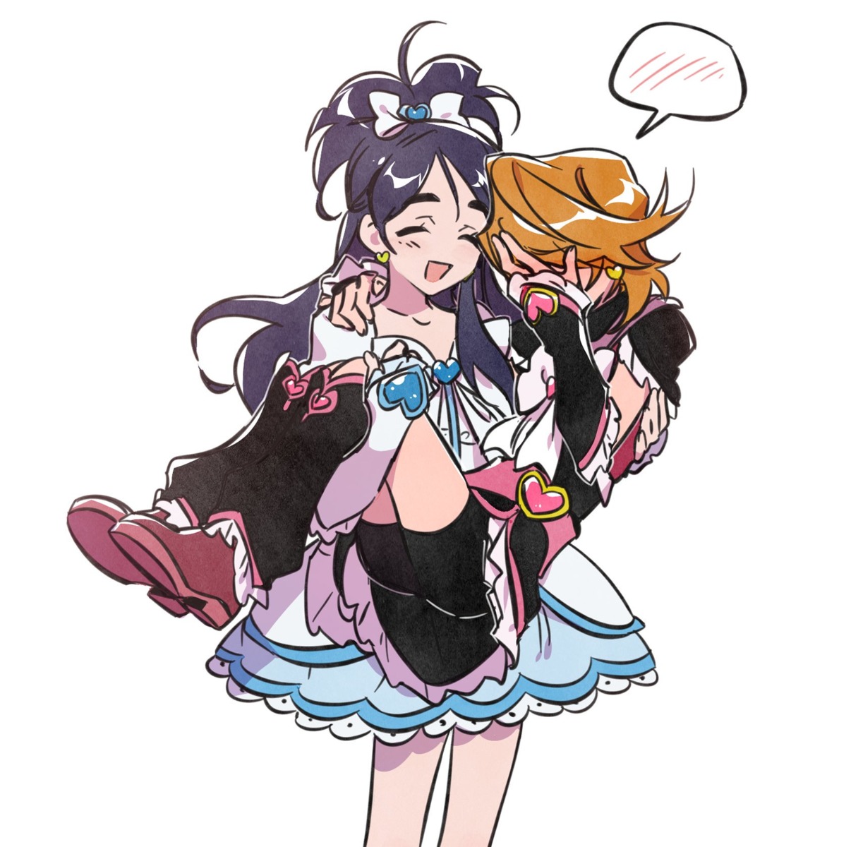 bike_shorts, futari_wa_precure, misumi_nagisa, precure, sketch, skirt_lift, tagme, uniform