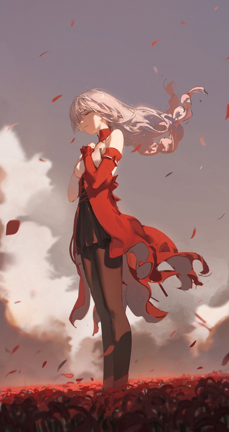 dinoartforame, dress, no_bra, pantyhose, phrolova, wuthering_waves