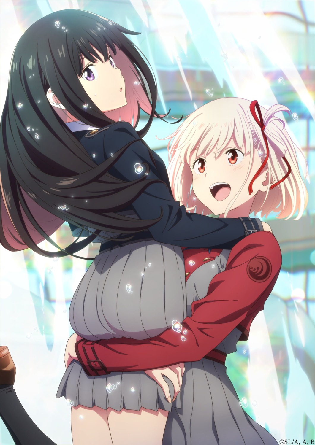 inoue_takina, lycoris_recoil, nishikigi_chisato, seifuku, tagme