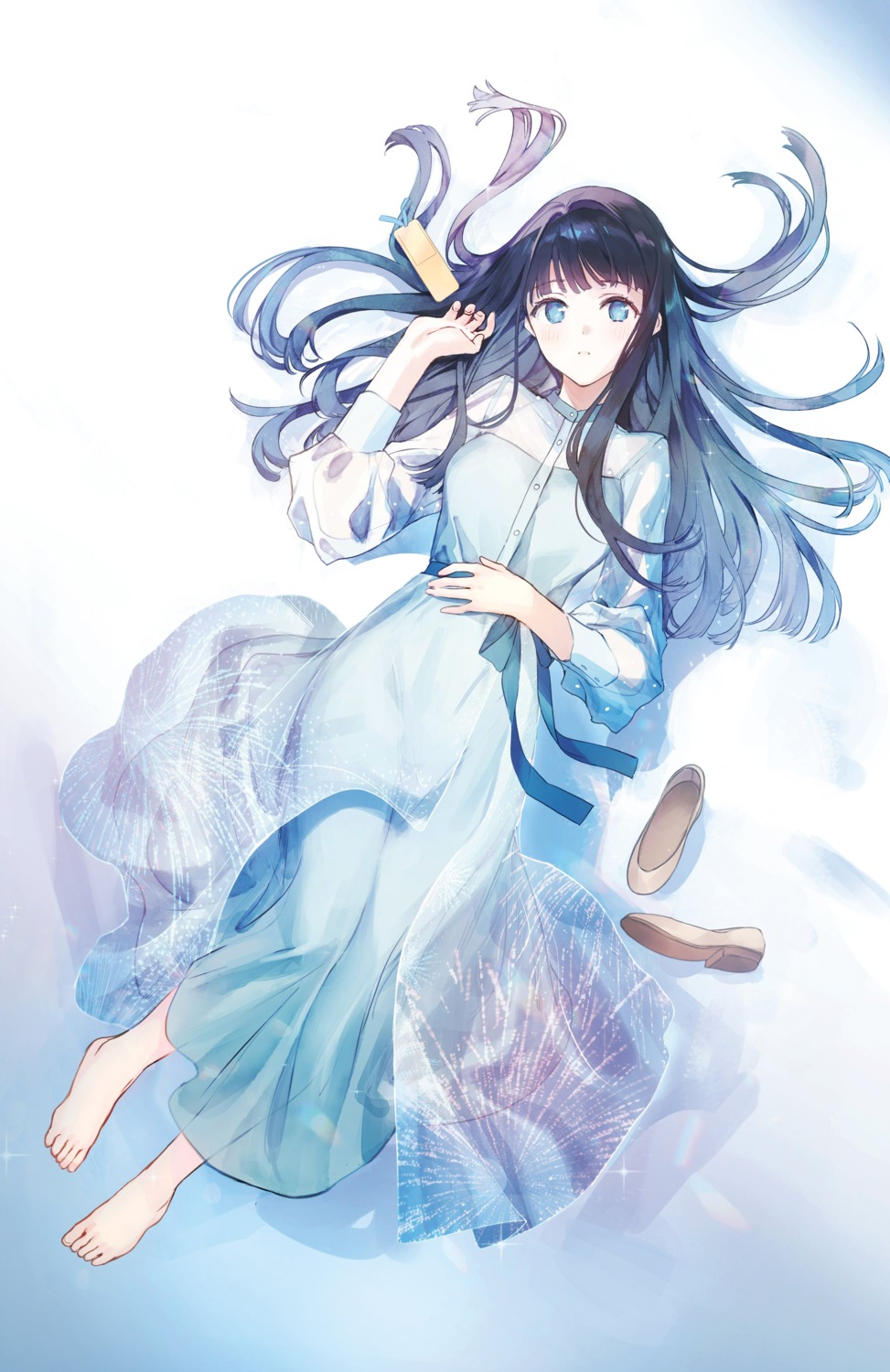 dress, fuyutsuki_koharu, raemz, see_through, toumei_na_yoru_ni_kakeru_kimi_to_me_ni_mienai_koi_wo_shita.