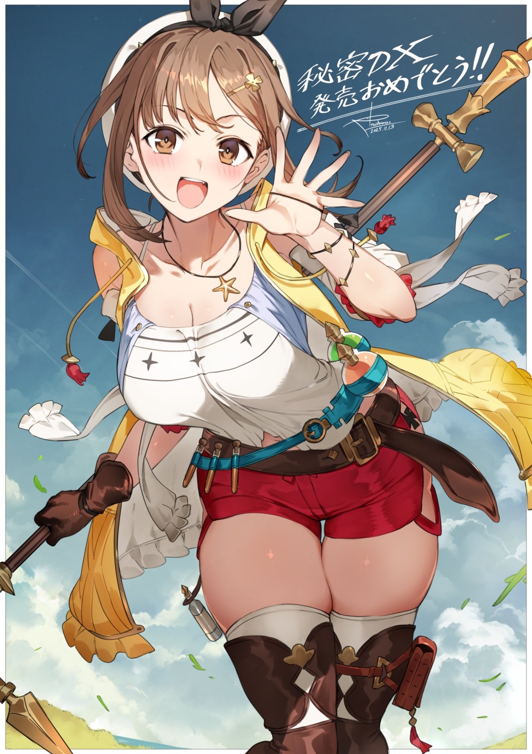 atelier, atelier_ryza, garter, koei_tecmo, reisalin_stout, thighhighs, toridamono, weapon