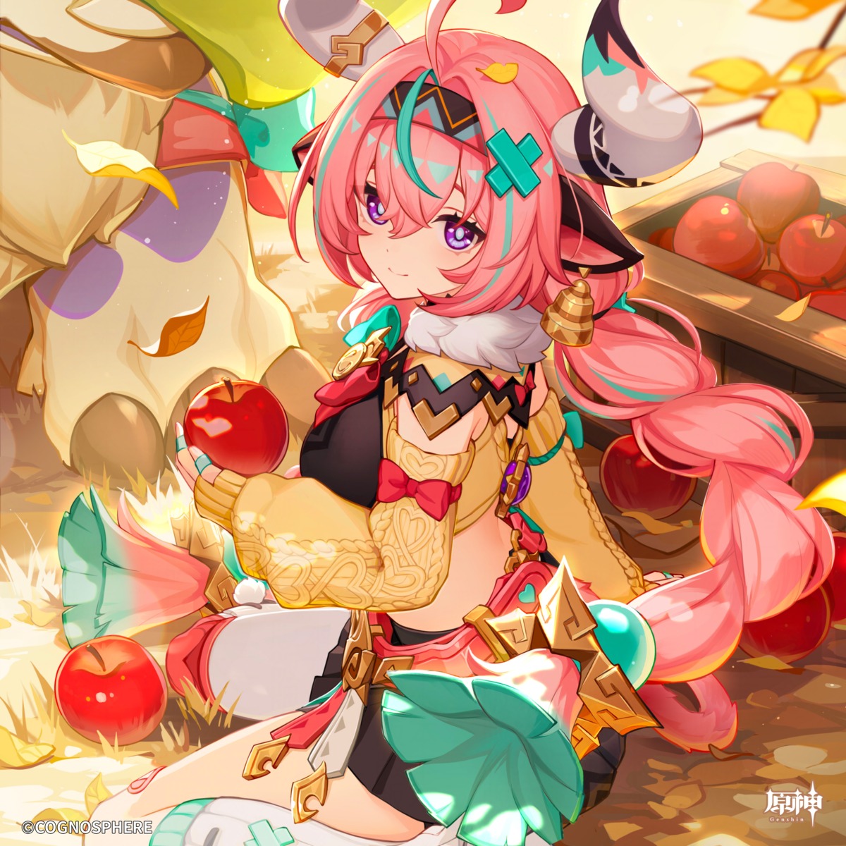 animal_ears, bandaid, genshin_impact, horns, sweater, tagme, varesa