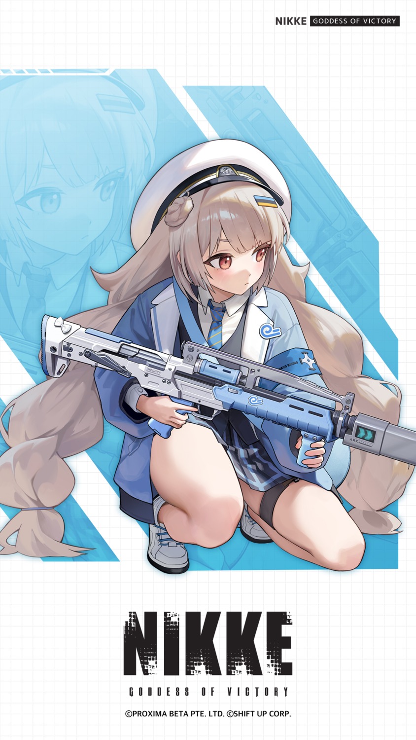 garter, goddess_of_victory:_nikke, gun, skirt_lift, soline, tagme, uniform