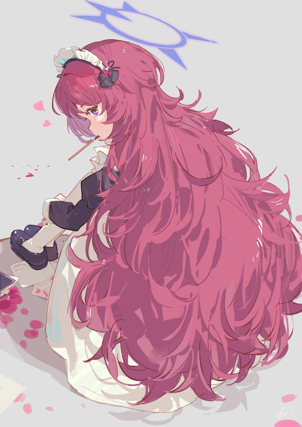 bilibalakonglijiwa, blue_archive, halo, maid, natsume_iroha