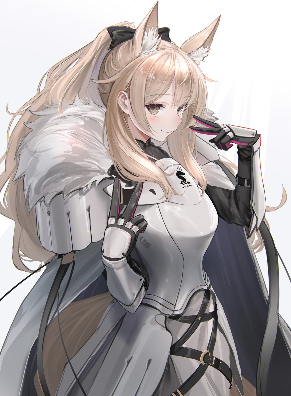 animal_ears, arknights, armor, blemishine_(arknights), sthk, tail