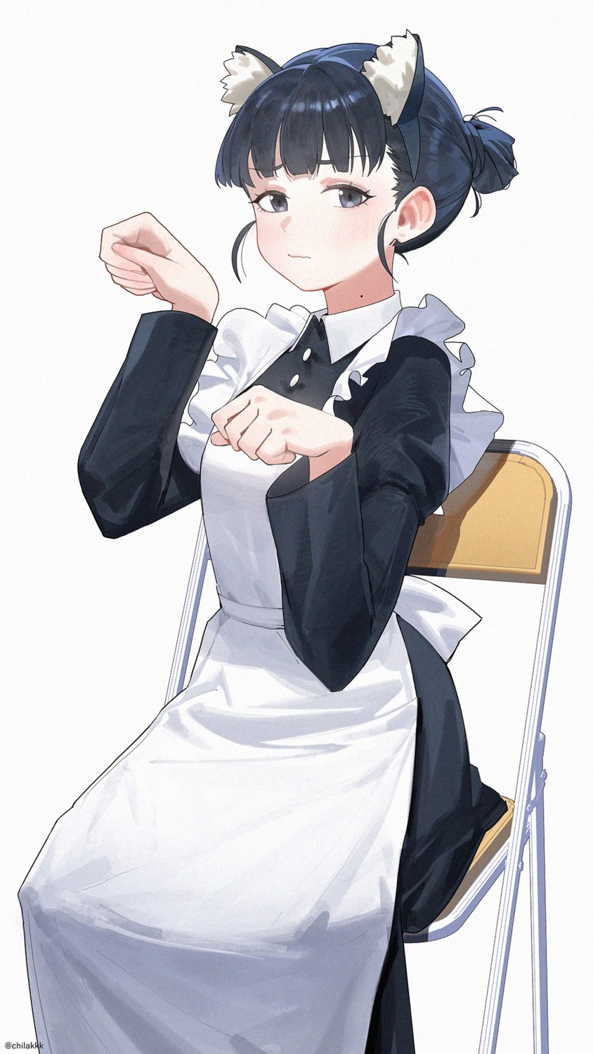 animal_ears, basori_tiara, chilakkk, maid, make_heroine_ga_oosugiru!, nekomimi
