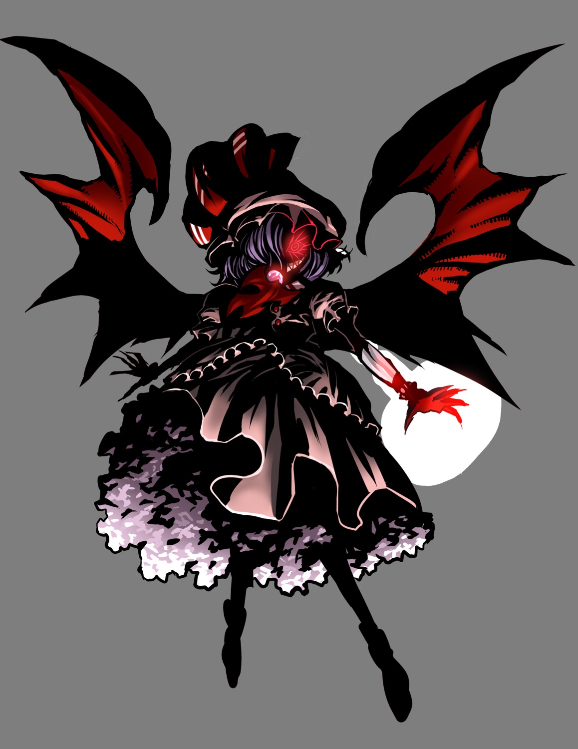 dress, remilia_scarlet, touhou, transparent_png, warainaku, wings