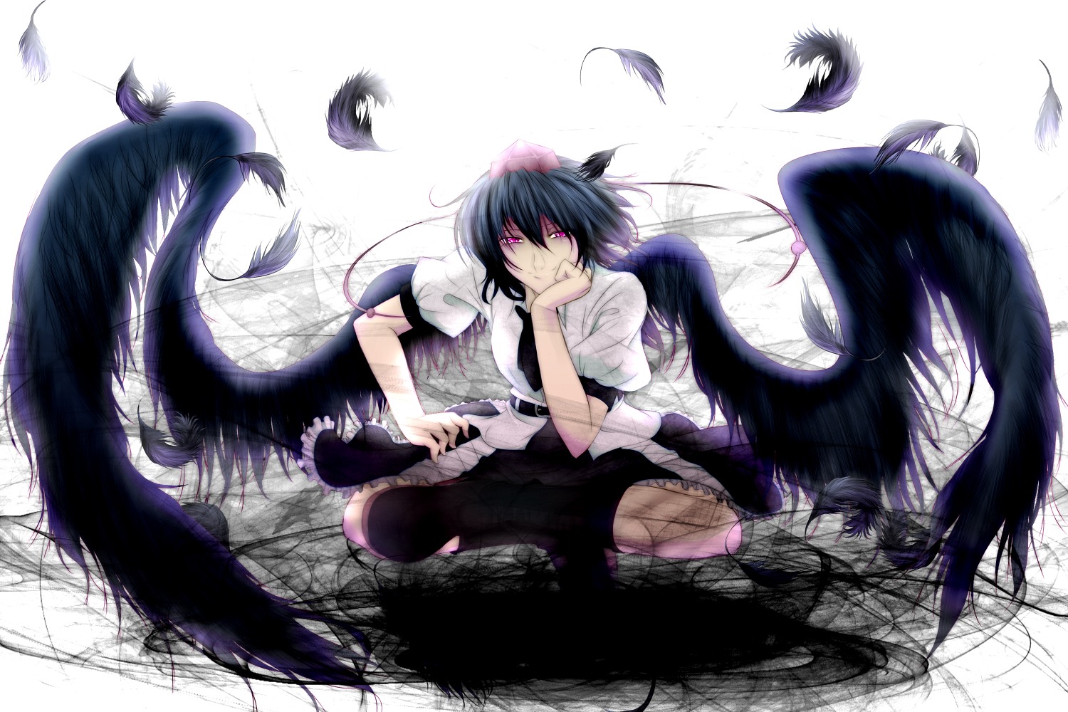 shameimaru_aya, so-on, touhou, wings