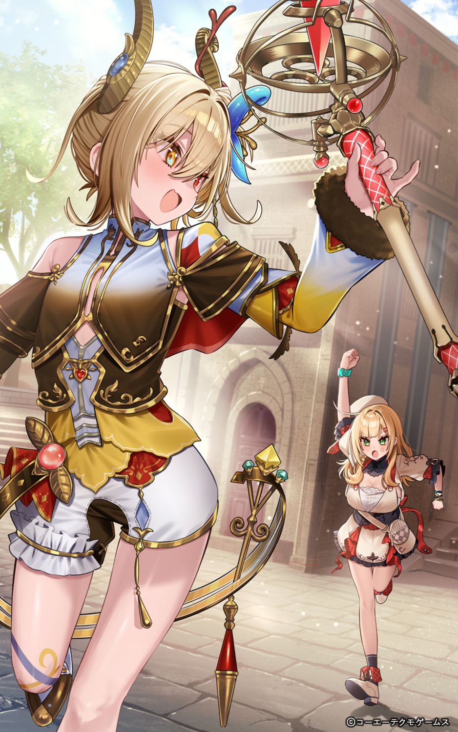 alvina_zimlock, atelier, atelier_resleriana, citrine_(atelier), corset, edajima_denki, heels, heterochromia