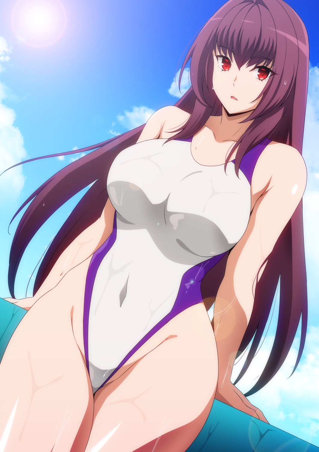 fate/grand_order, harahera, scathach_(fate), swimsuits, wet