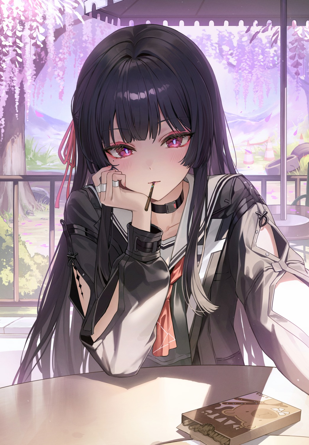 as4_s2, chisa, seifuku, tattoo, wuthering_waves