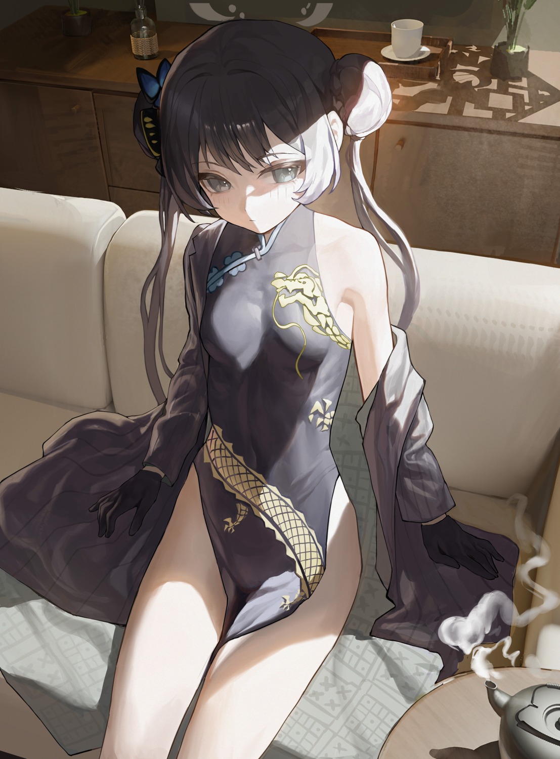 863255464, blue_archive, chinadress, halo, nopan, ryuuge_kisaki